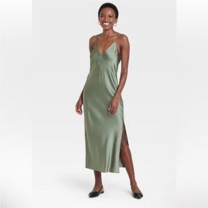 a new day | Dresses | A New Day Sage Green Midi Slip Dress Nwot | Poshmark